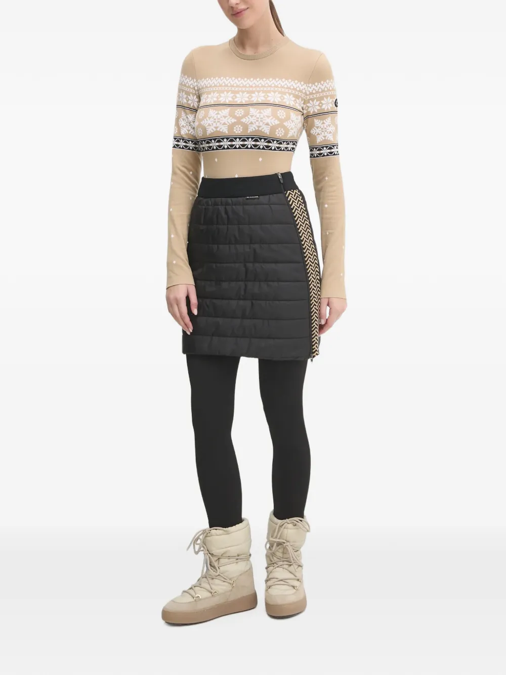 NEWLAND Body met Snowflake-patroon Beige