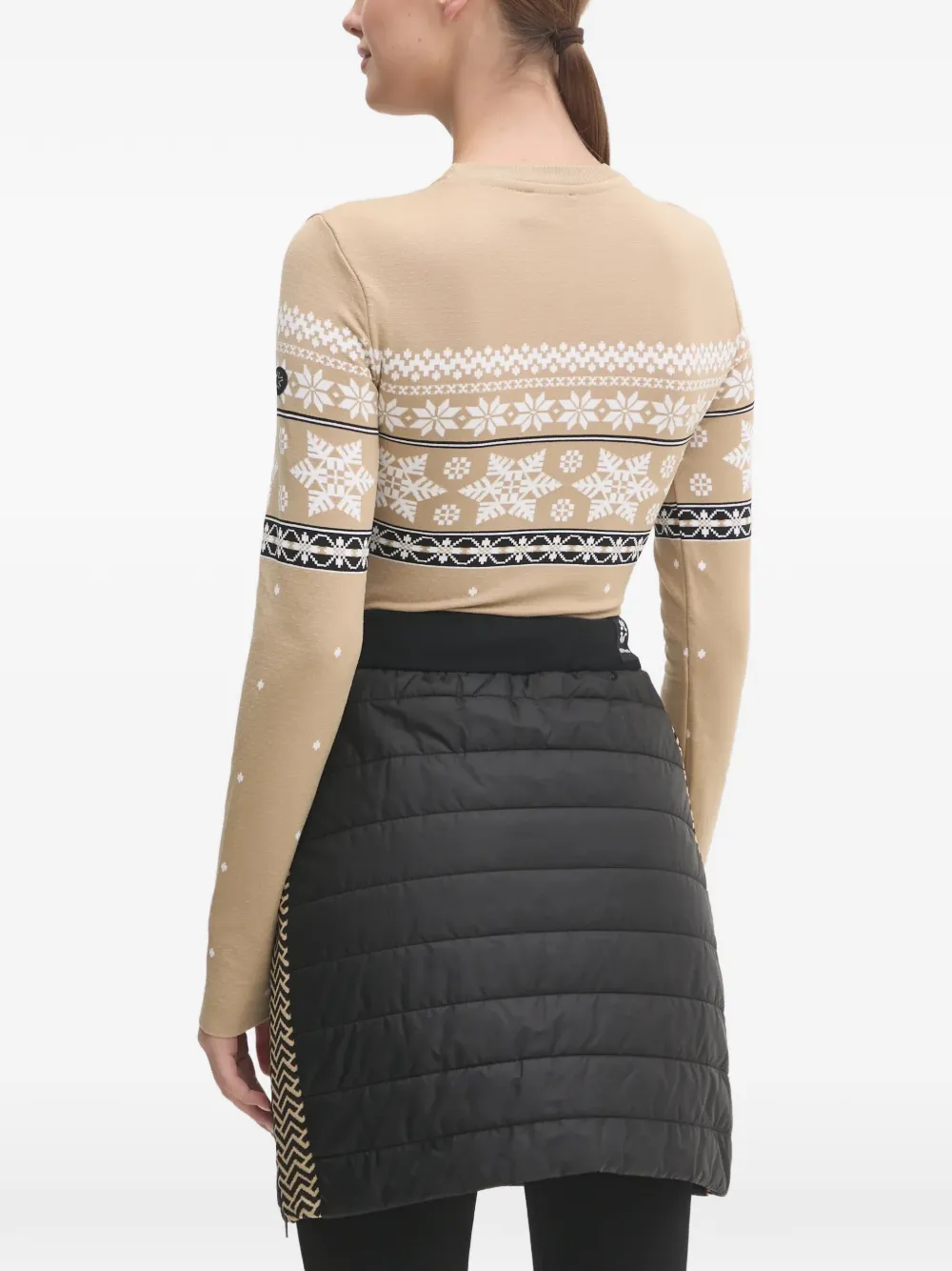 NEWLAND Body met Snowflake-patroon Beige