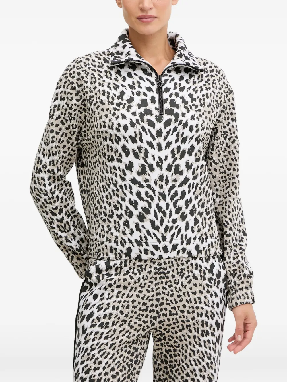 NEWLAND zip leopard-print top - Toni neutri