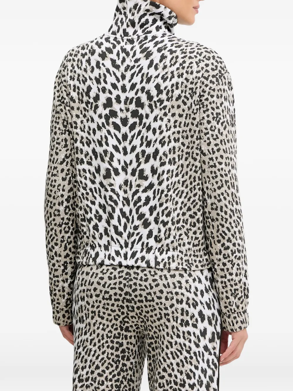 NEWLAND Top met luipaardprint en rits Beige