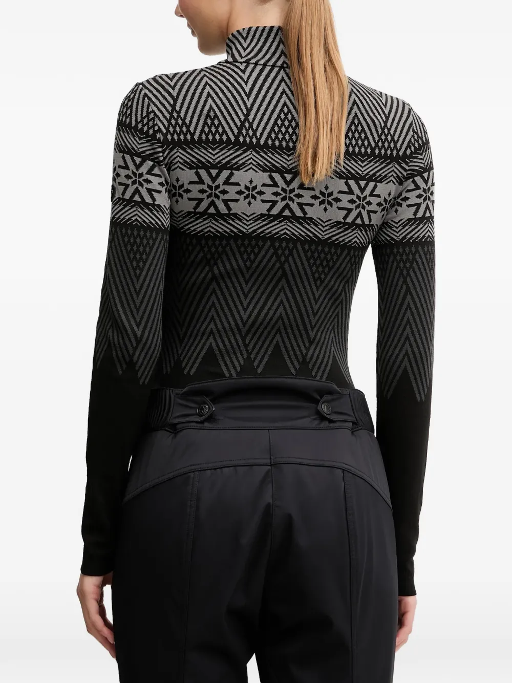 Graphic-Pattern Zip Skiwear