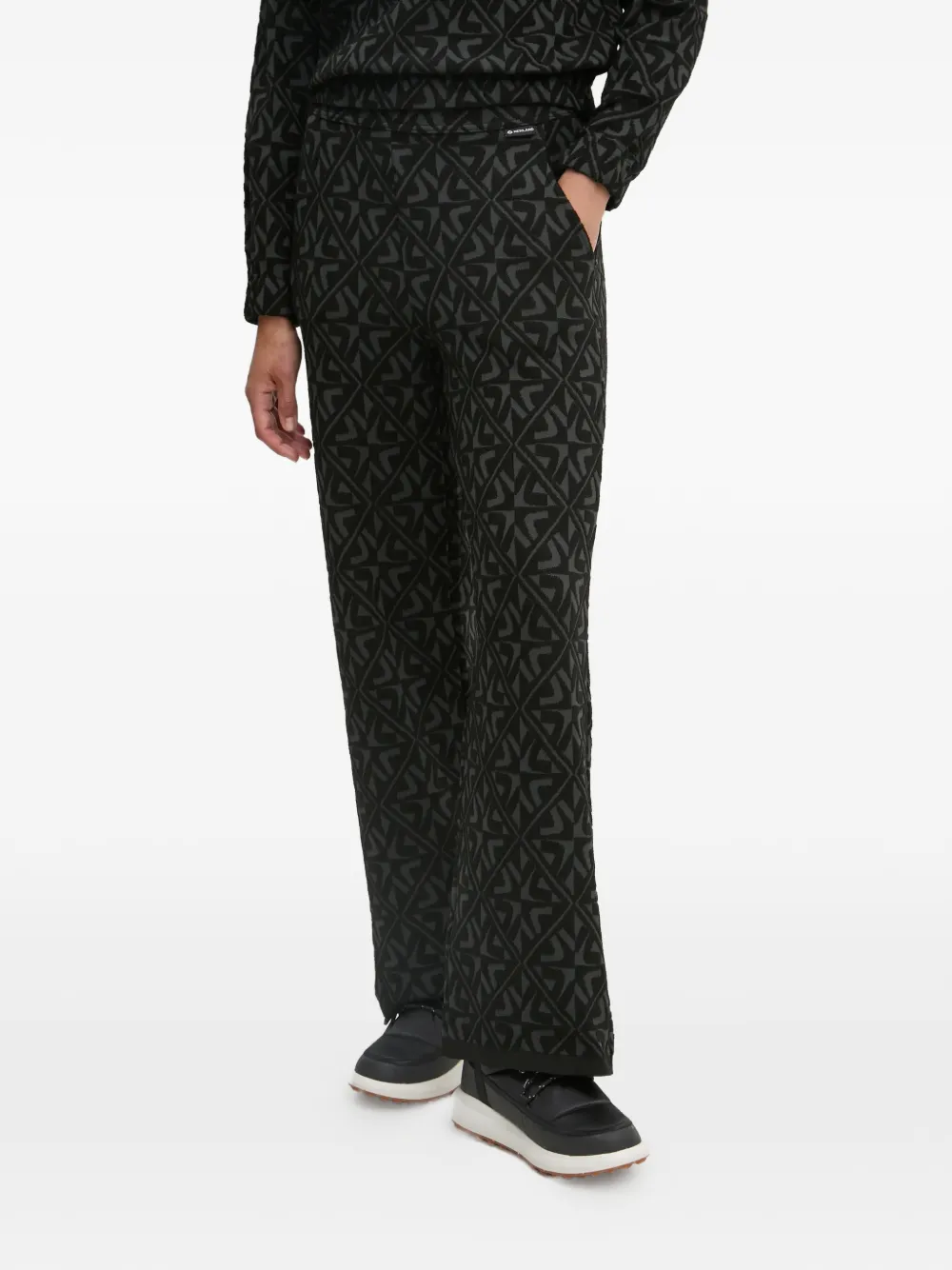 NEWLAND geometric-pattern trousers - Nero