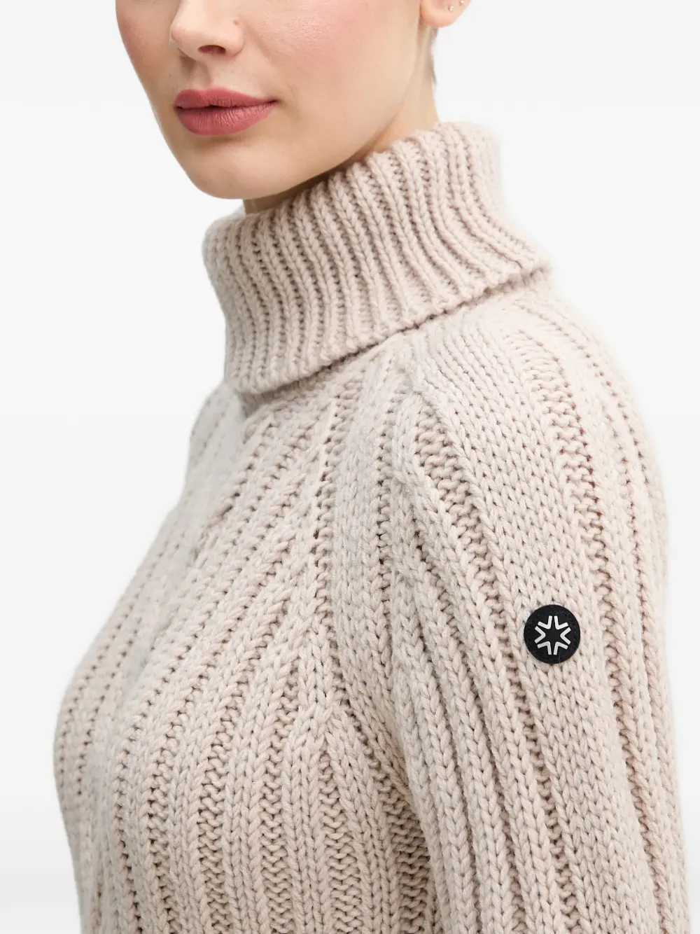 Roll-Neck Cable Sweater