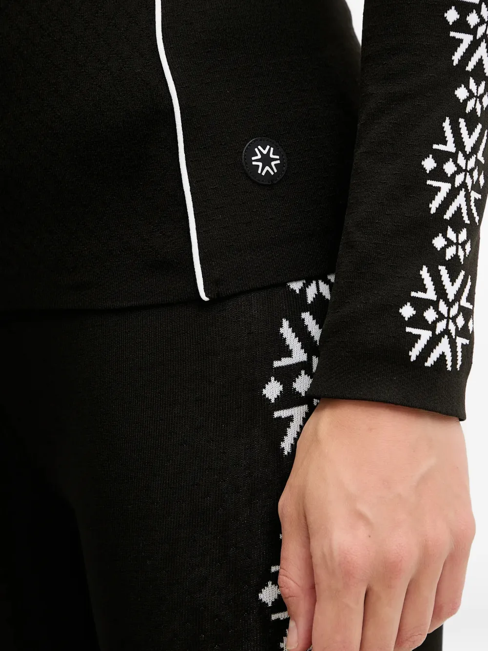 NEWLAND Legging met sneeuwvlokprint Groen