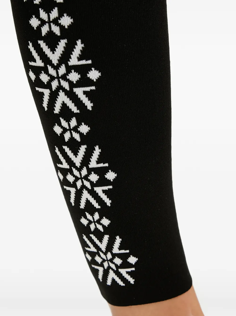 NEWLAND Legging met sneeuwvlokprint Groen