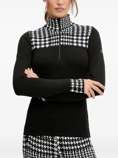 NEWLAND houndstooth zip skiwear