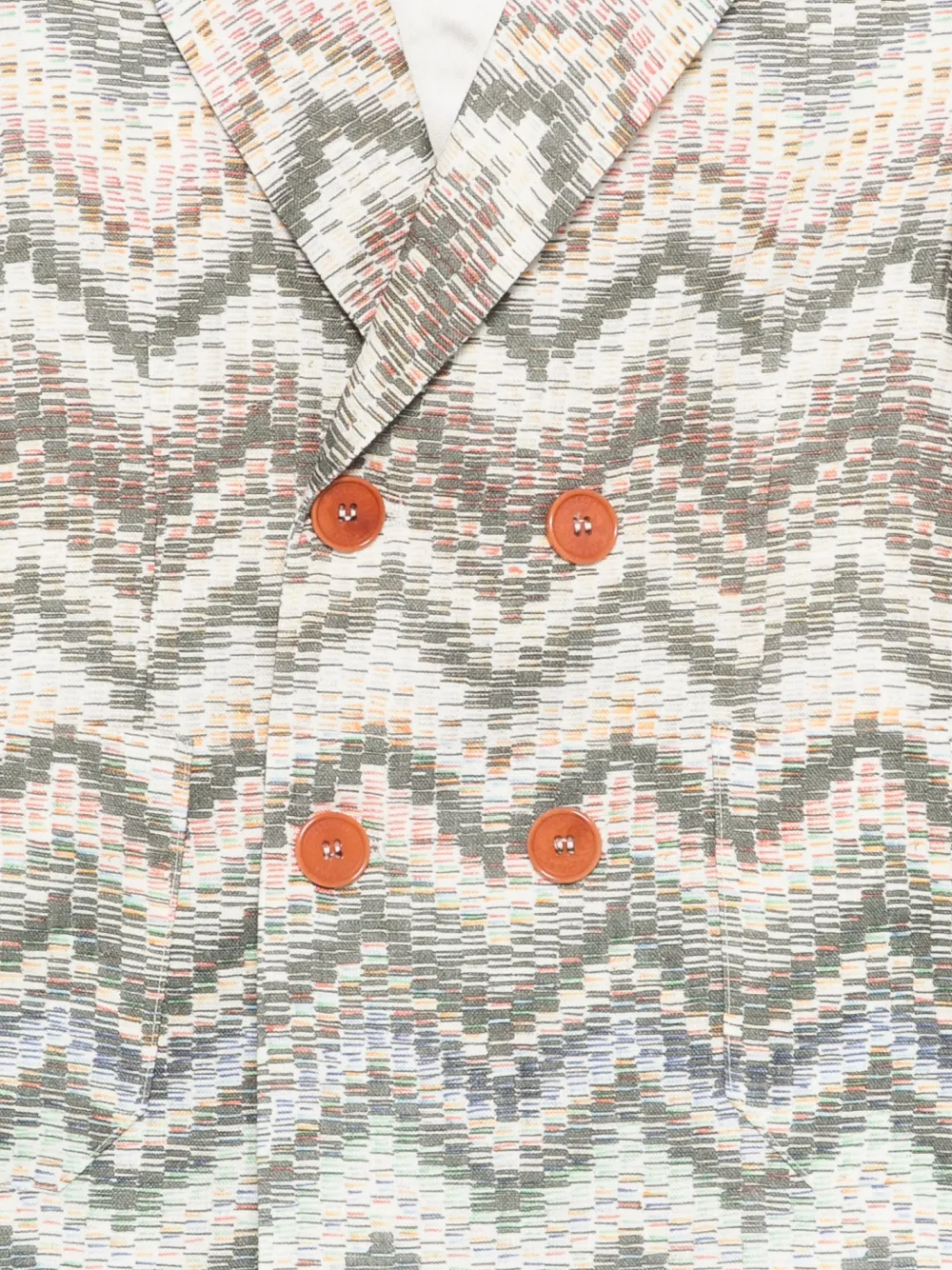  Missoni Kids Zigzag Double-breasted Blazer - Neutrals 
