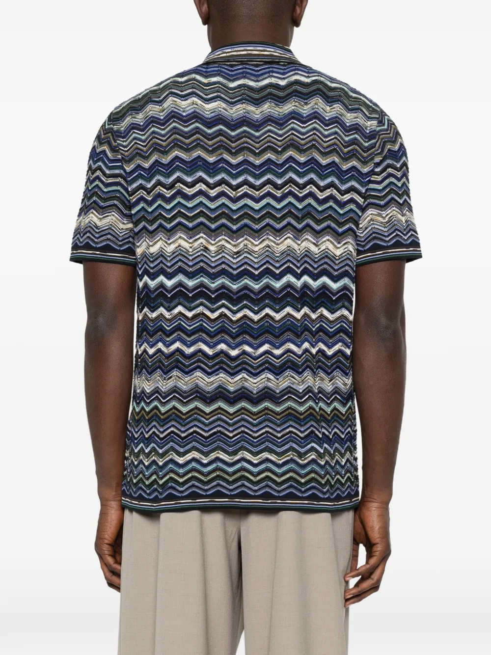 Missoni zigzag-pattern Polo Shirt | Blue | FARFETCH