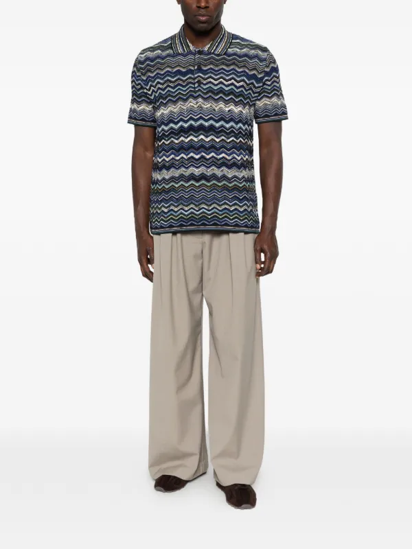 MISSONI check pattern knit polo イタリア製 MISSONI check pattern