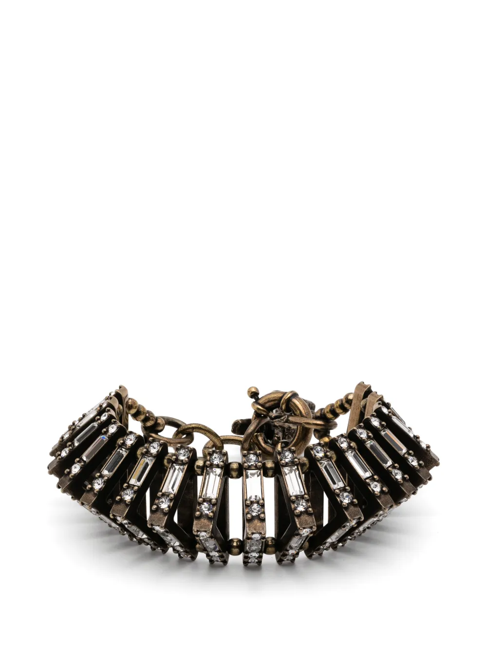 Saint Laurent crystal pyramid bracelet - Gold