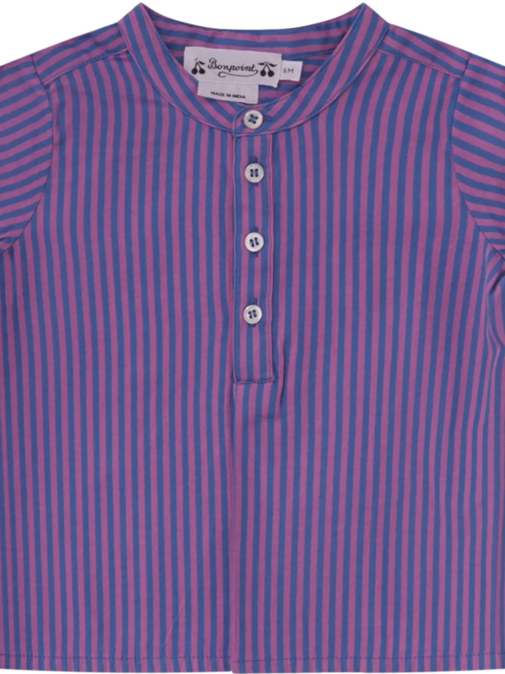  Bonpoint Striped Buttoned Top - Purple 