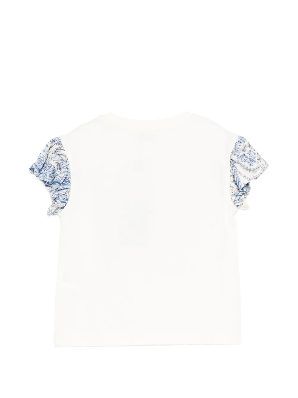  Etro Kids Floral-print Ruffled T-shirt - Neutrals 