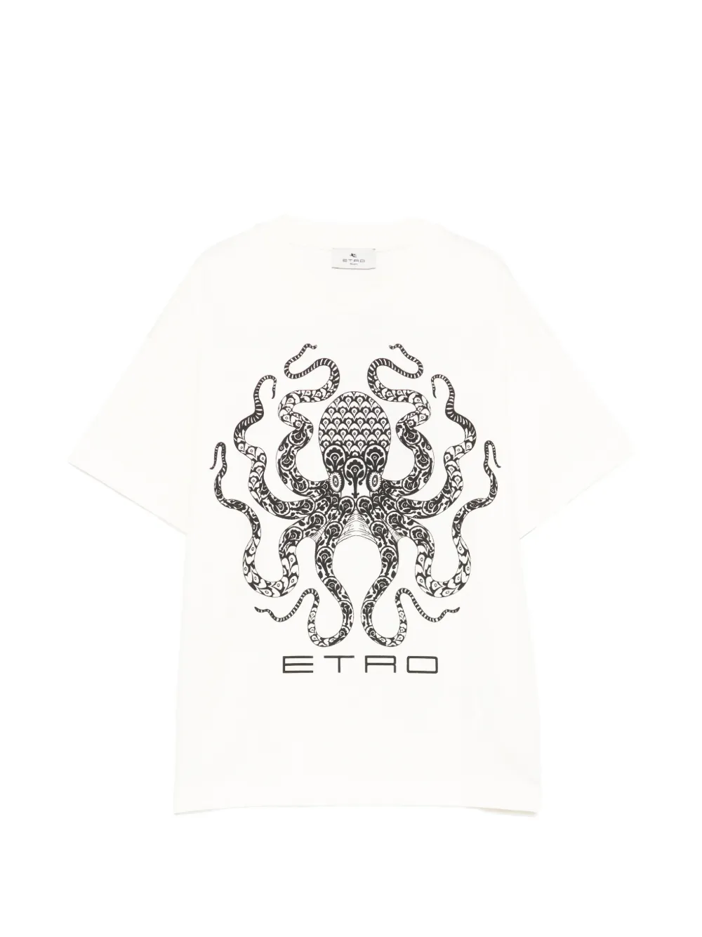 ETRO KIDS octopus-print T-shirt - Toni neutri