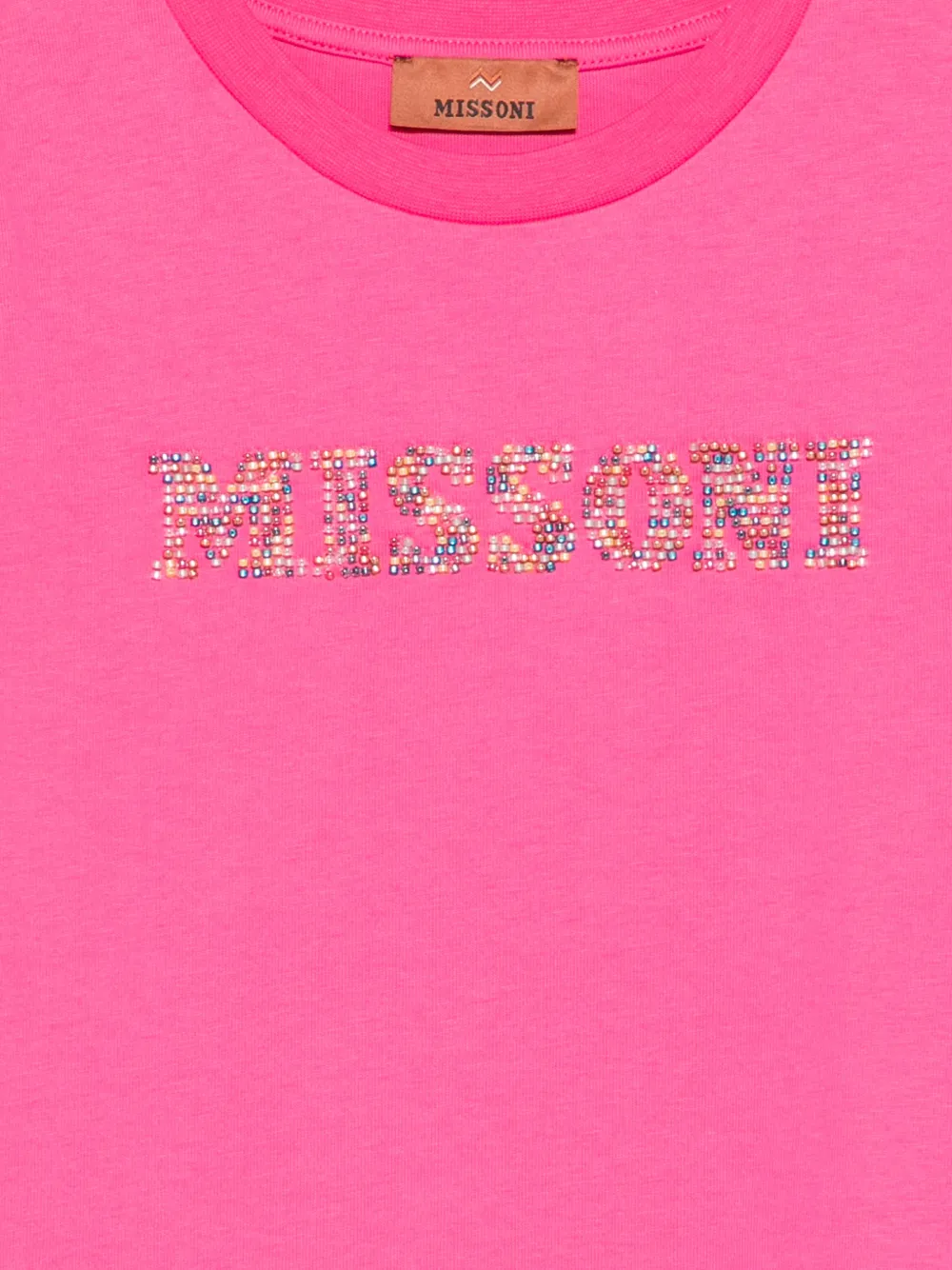 Missoni Kids Verfraaid T-shirt Roze