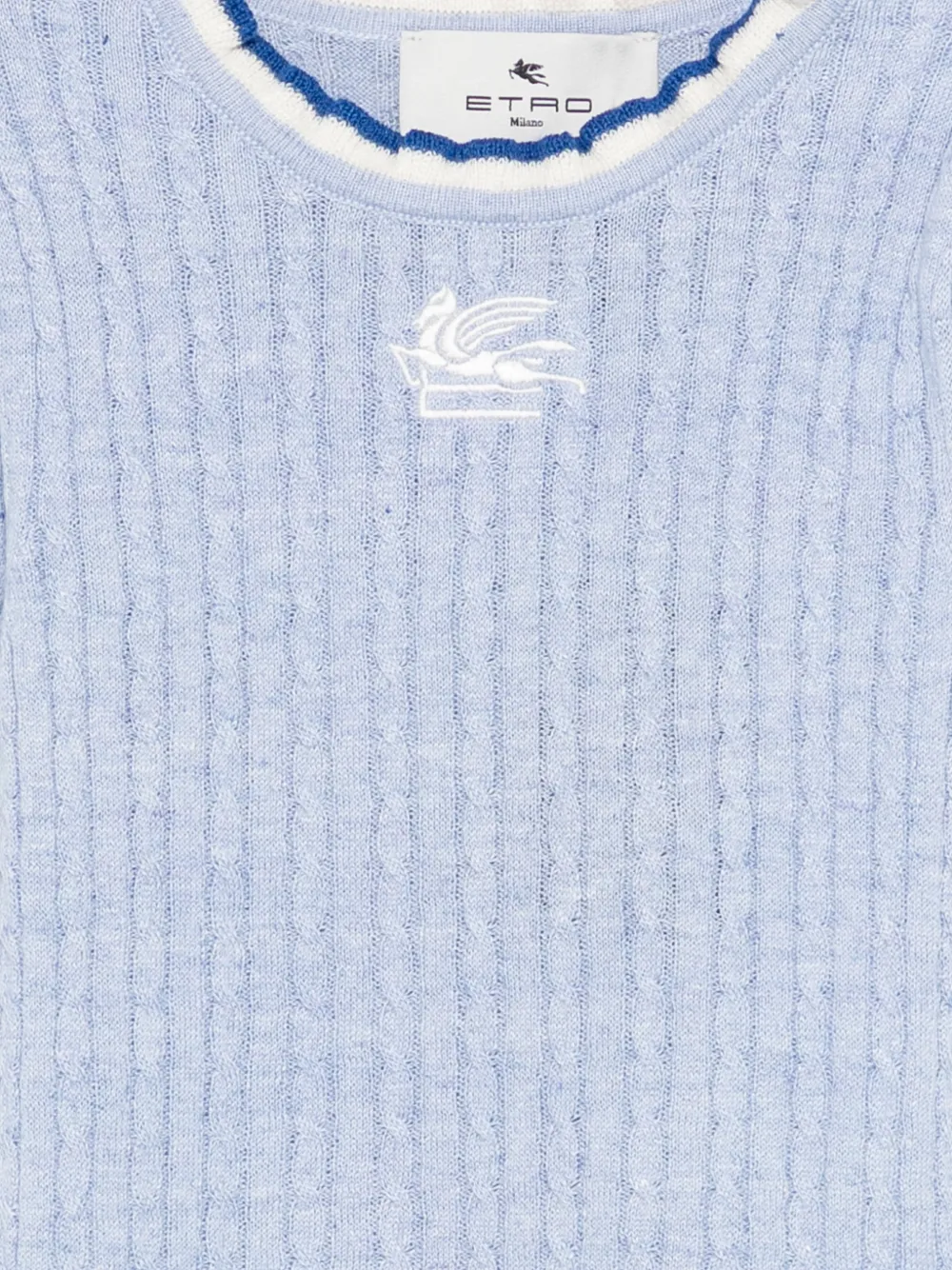 ETRO KIDS T-shirt met geborduurd logo Blauw