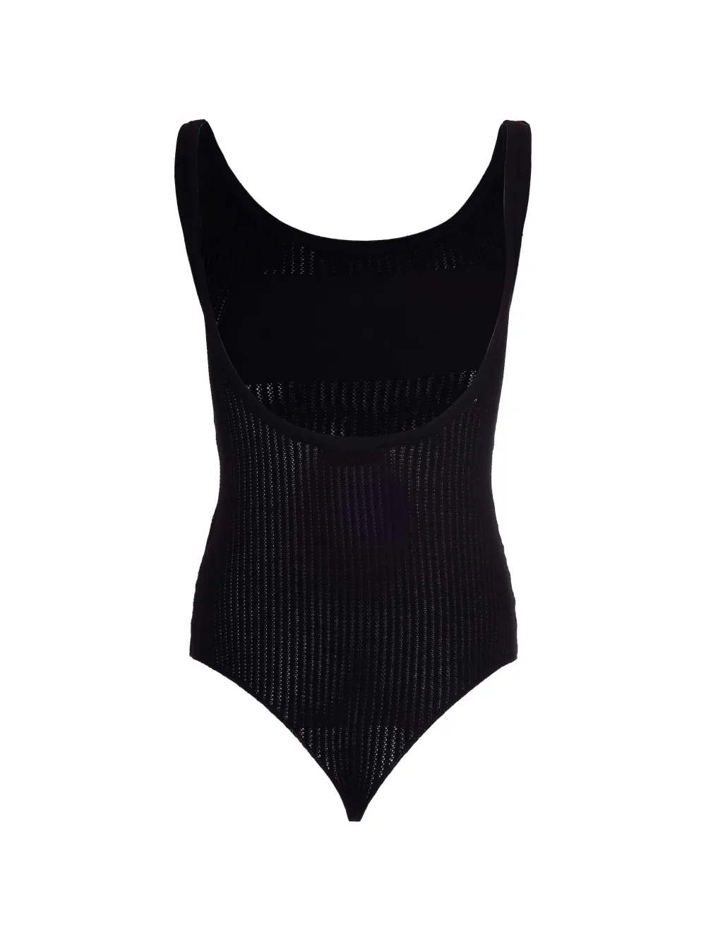 Elisabetta Franchi Gebreide body met logo-print Zwart