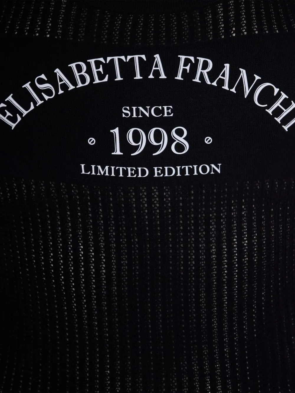 Elisabetta Franchi Gebreide body met logo-print Zwart