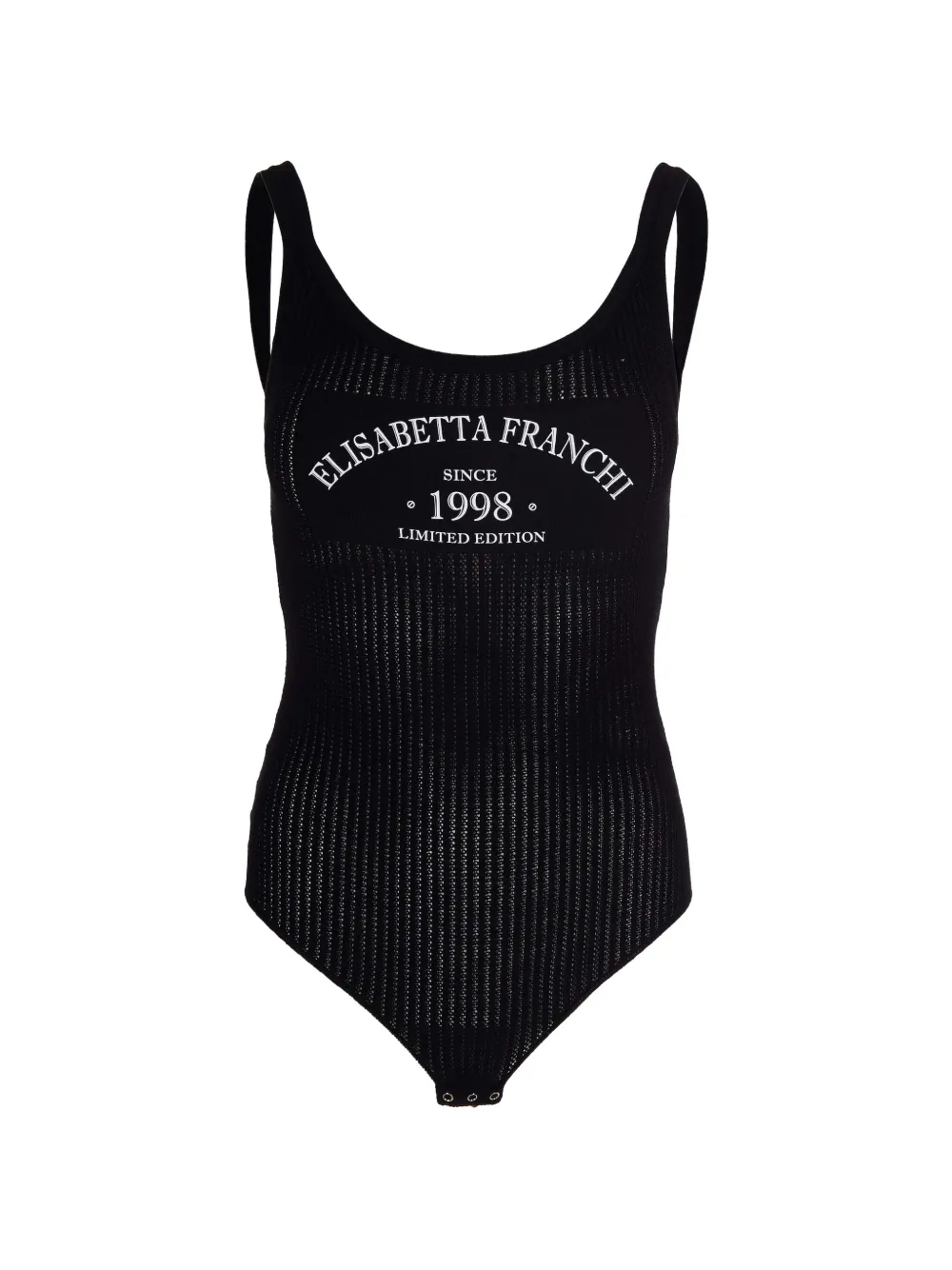 Elisabetta Franchi logo-print bodysuit - Nero