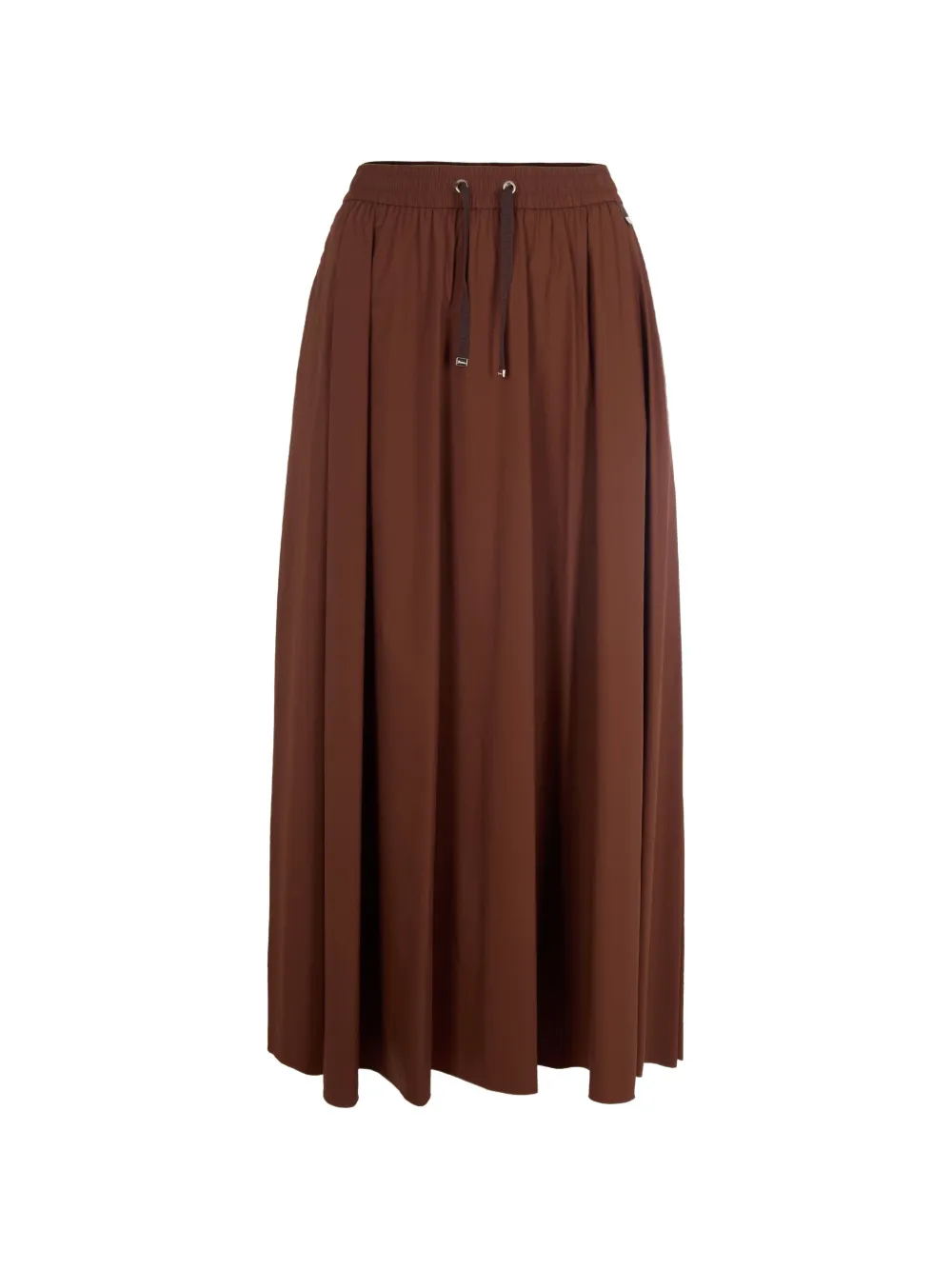 Herno drawstring-waistband midi skirt - Marrone