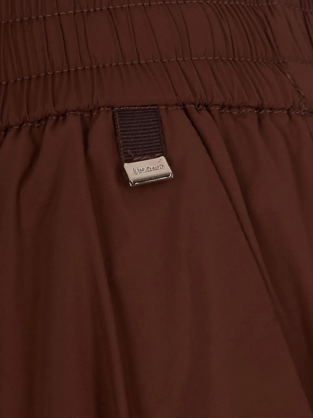  Herno Drawstring-waistband Midi Skirt - Brown 