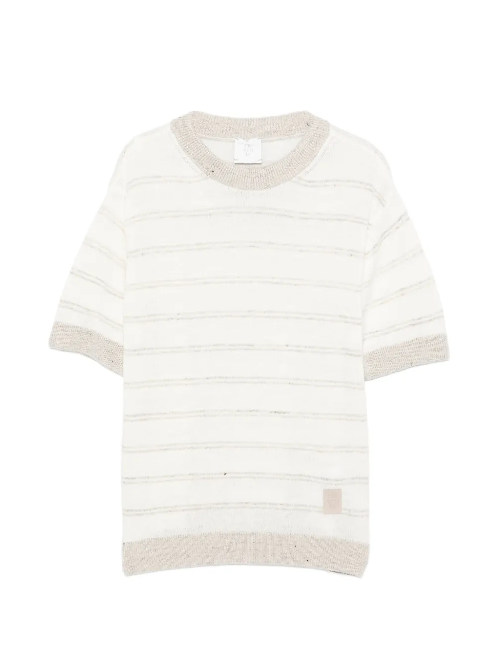 Eleventy Kids striped crew-neck T-shirt - Bianco