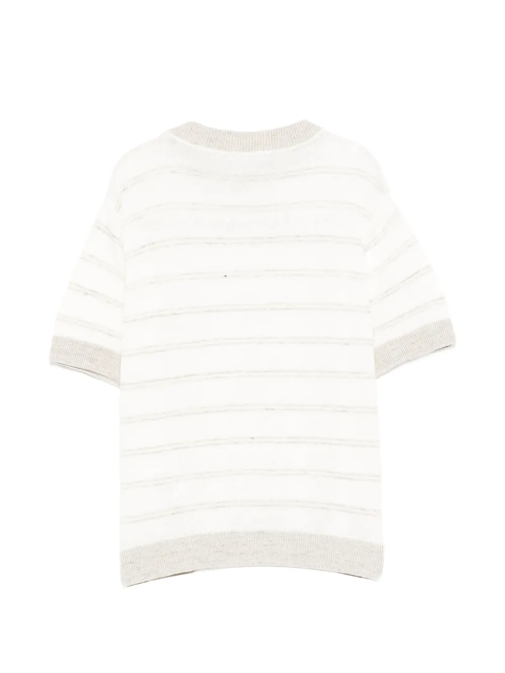 Eleventy Kids Gestreept T-shirt met ronde hals Wit