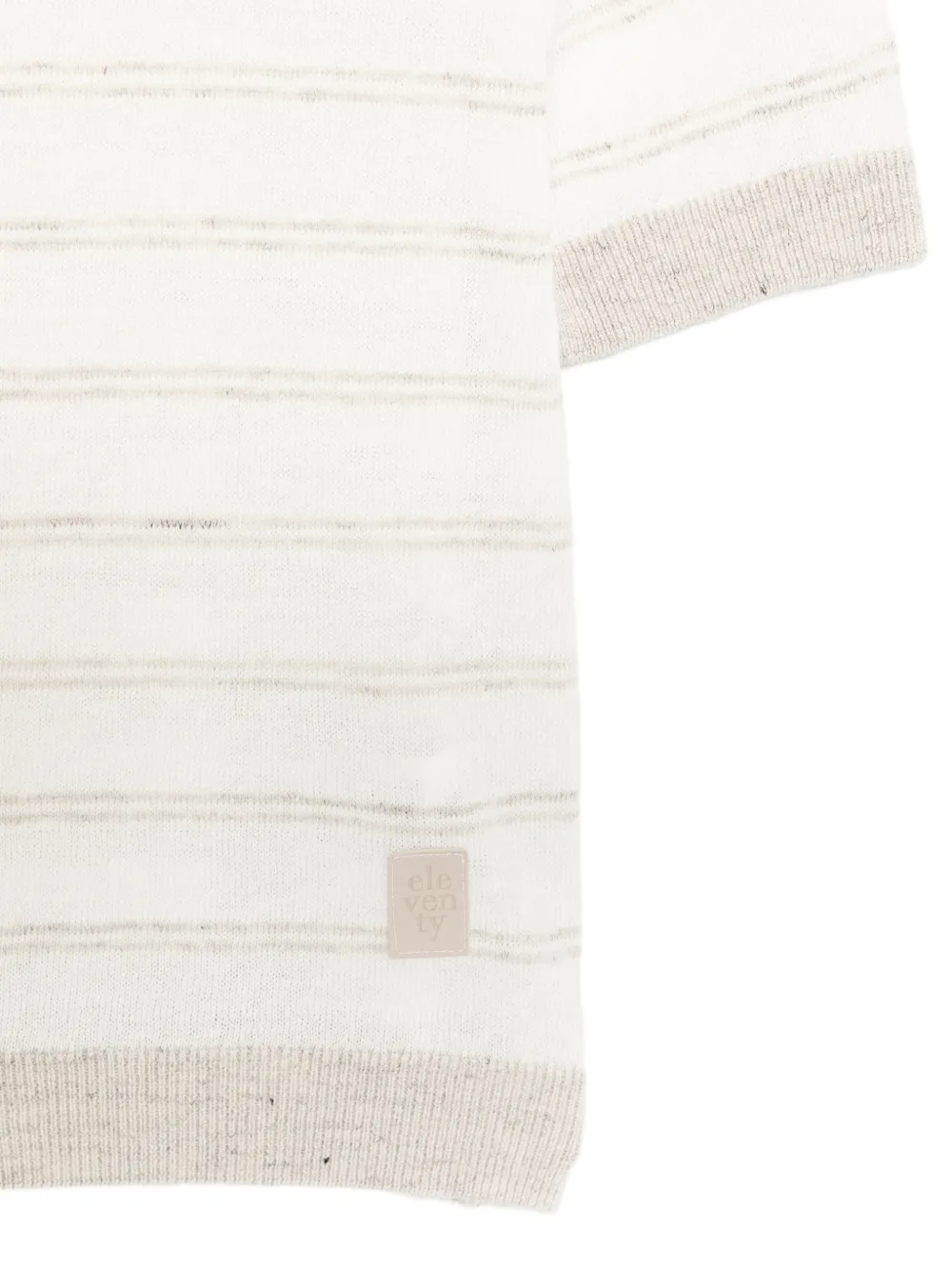 Eleventy Kids Gestreept T-shirt met ronde hals Wit