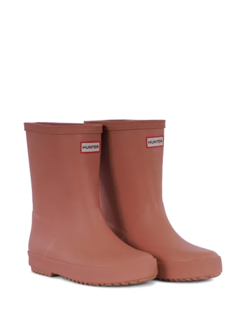Hunter Kids ridged-sole boots