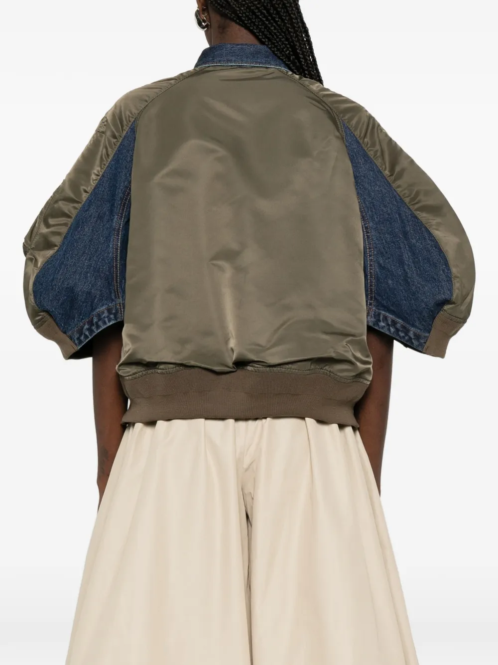 sacai Denim jack met klepzakken en knopen Blauw