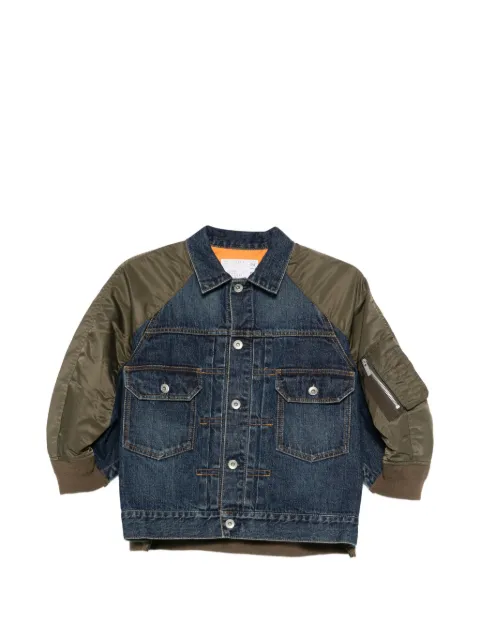 sacai buttoned flap-pockets denim jacket