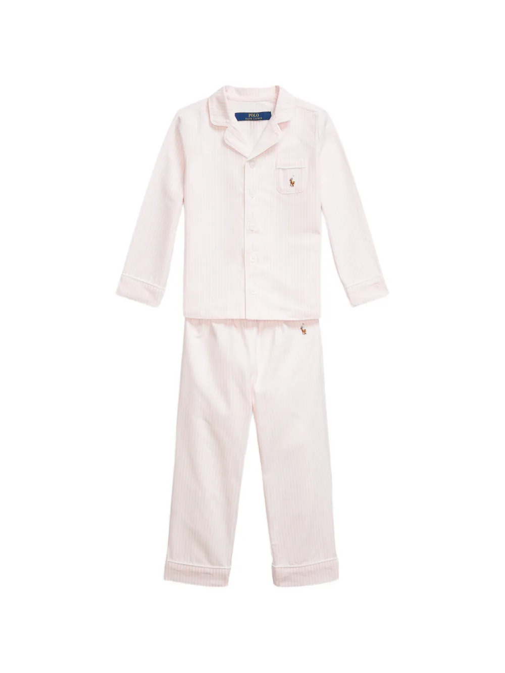 POLO RALPH LAUREN KIDS Pigiama a righe - Bianco
