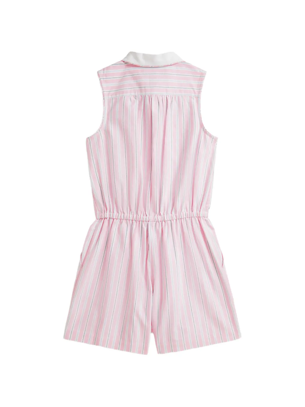 POLO RALPH LAUREN KIDS Gestreepte mouwloze playsuit Roze
