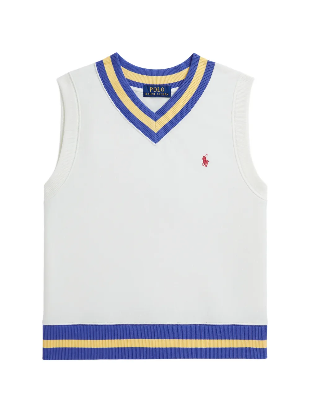 POLO RALPH LAUREN KIDS Gilet con scollo a V - Bianco