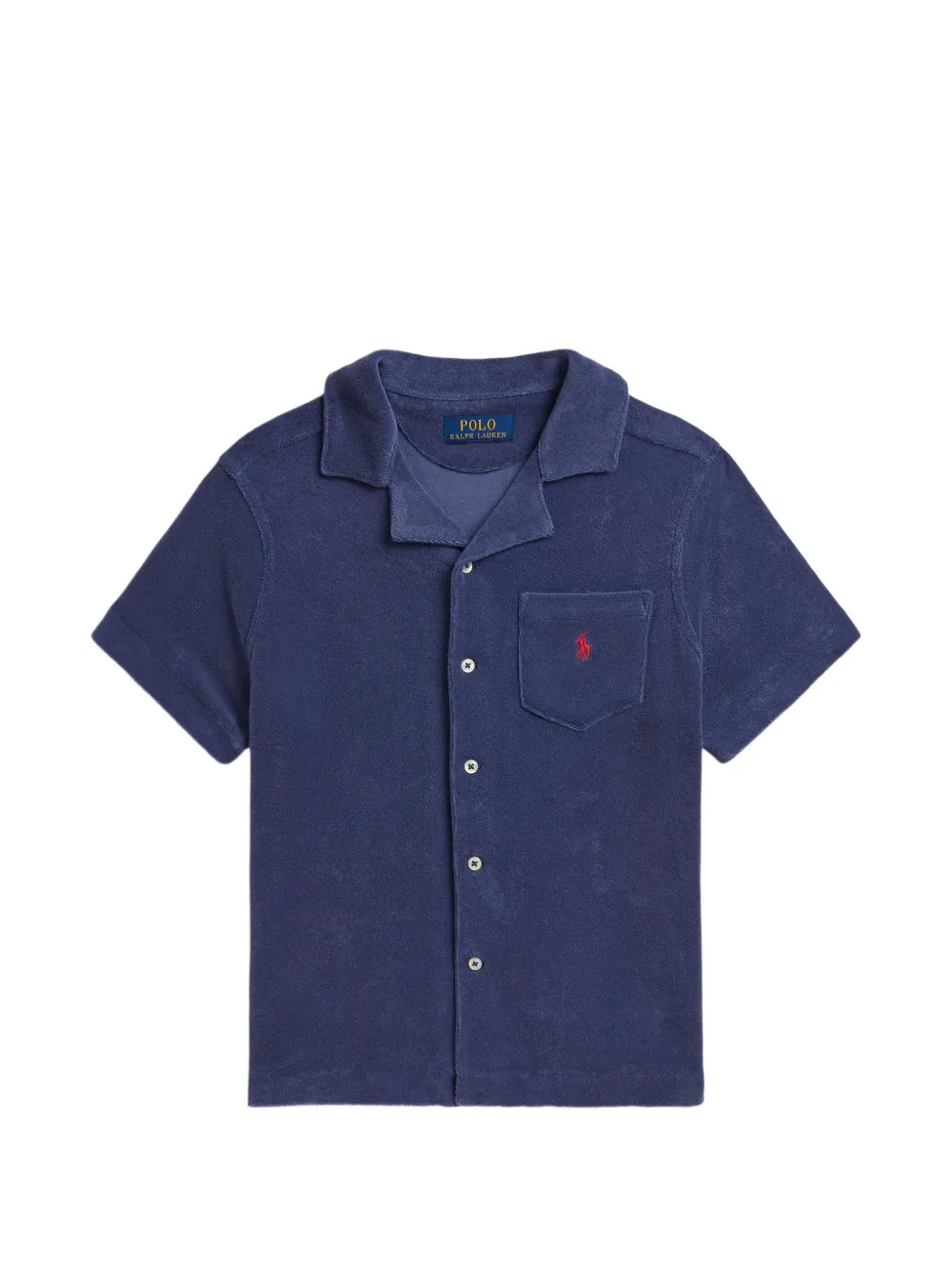 POLO RALPH LAUREN KIDS Frottee-Hemd mit Reverskragen - Blau