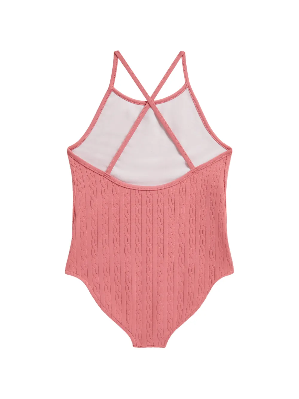 POLO RALPH LAUREN KIDS Kabelgebreide badpak met jacquard Roze