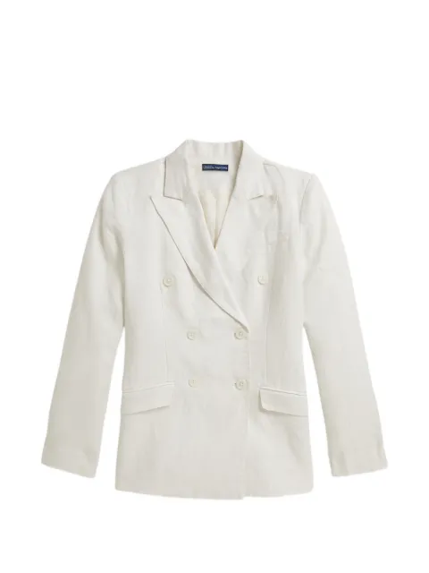 POLO RALPH LAUREN KIDS chamarra de lino con doble botonadura