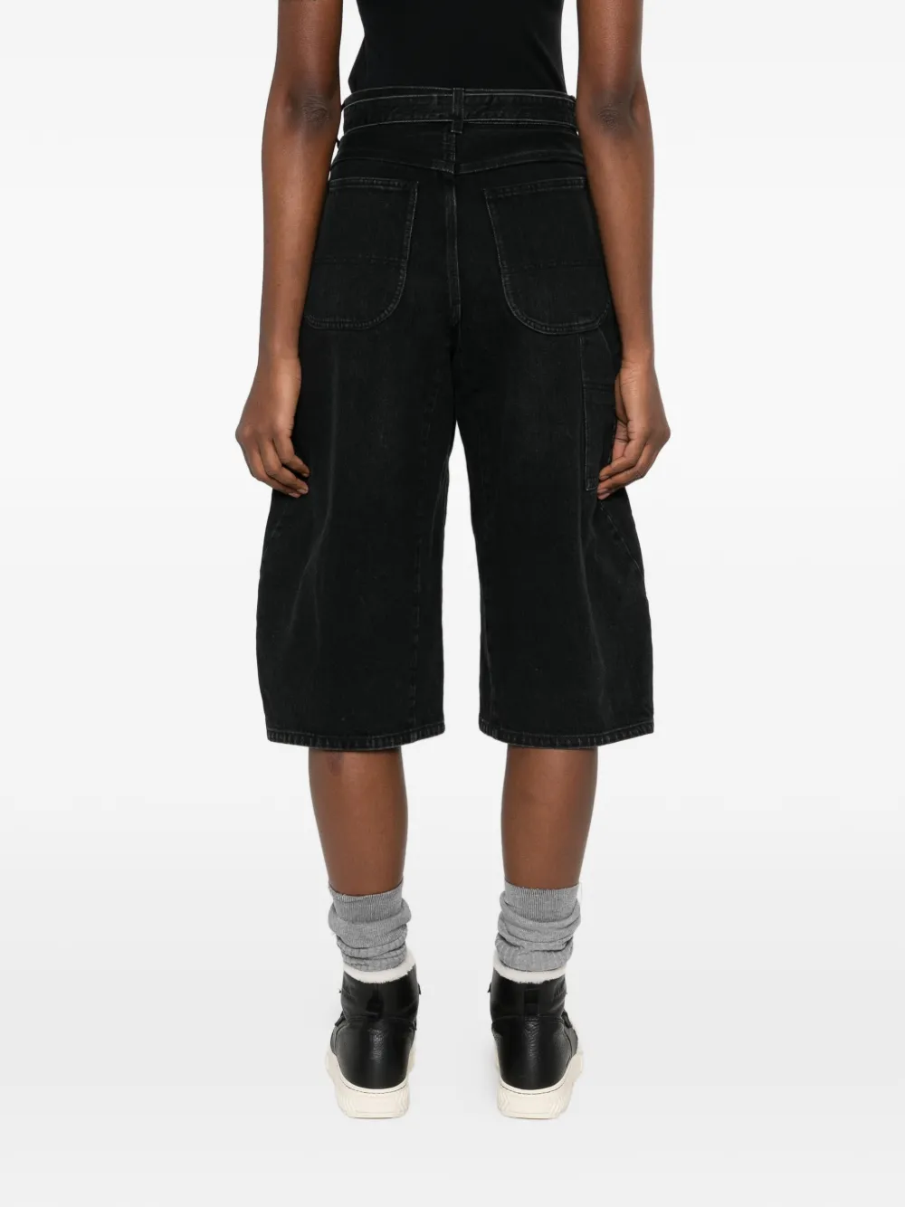 sacai Broek met ceintuur Zwart
