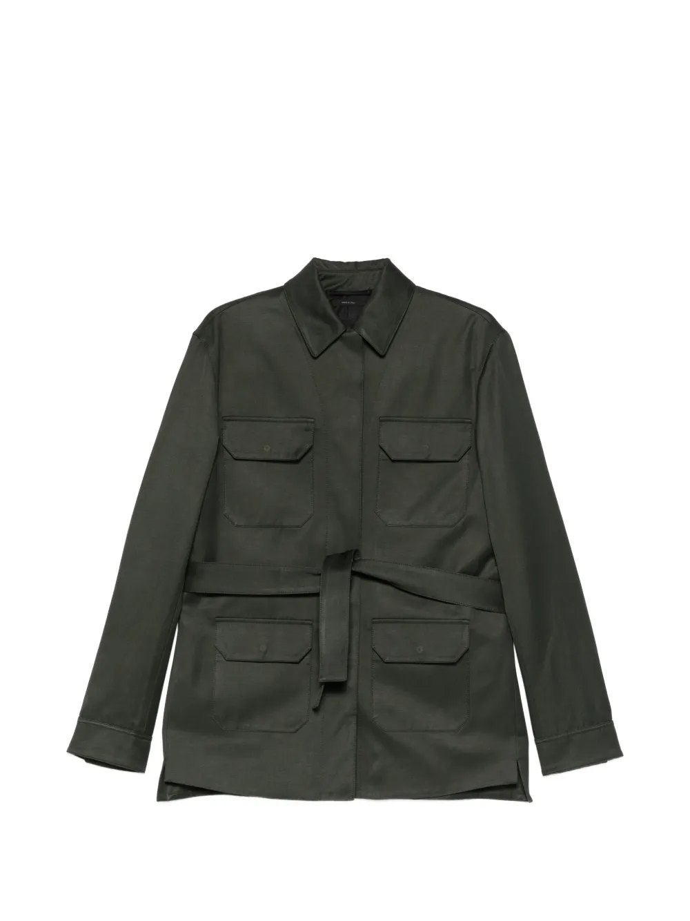 TOM FORD belted military jacket - Green