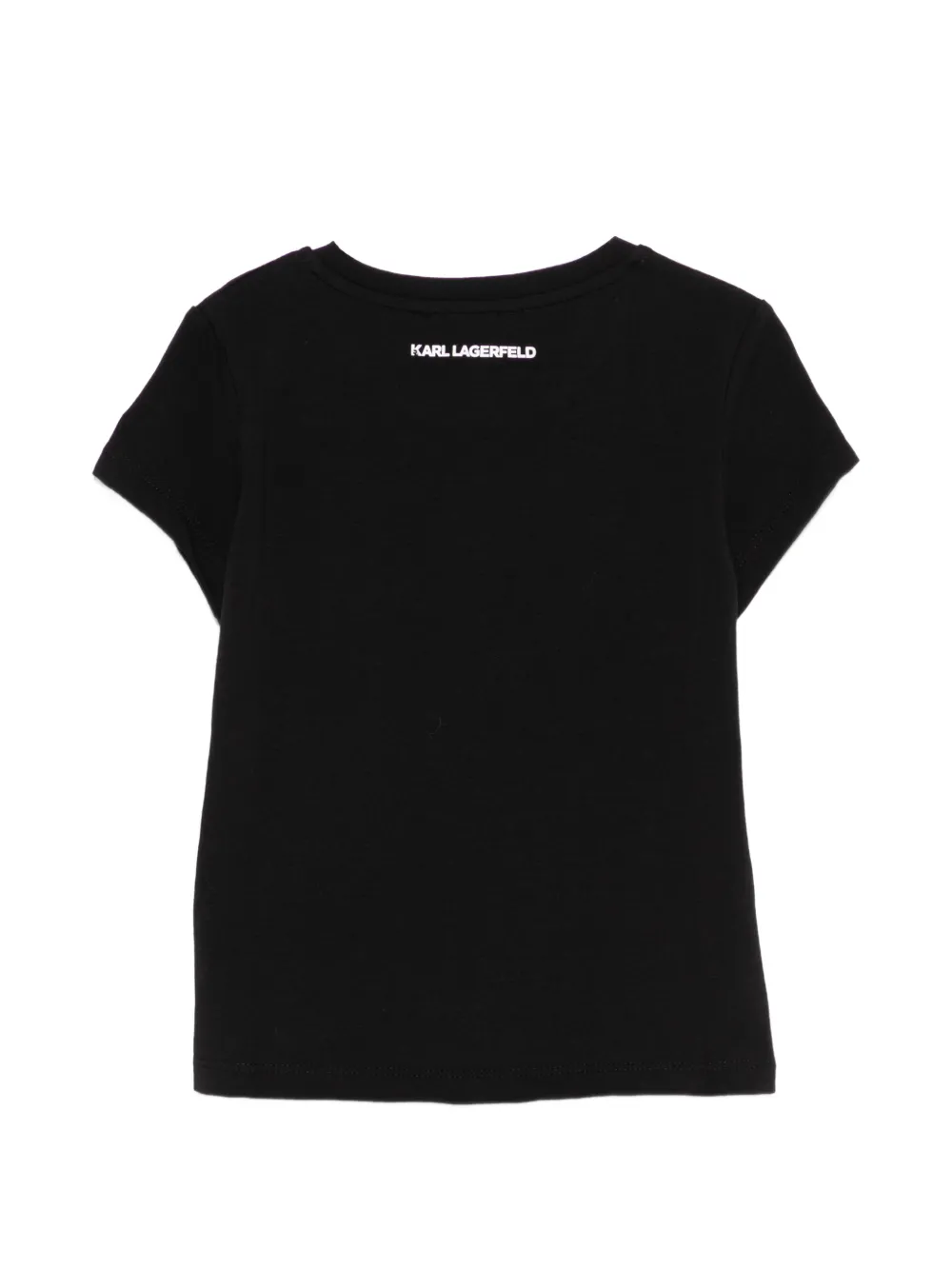 Karl Lagerfeld Kids T-shirt met borduurwerk Zwart