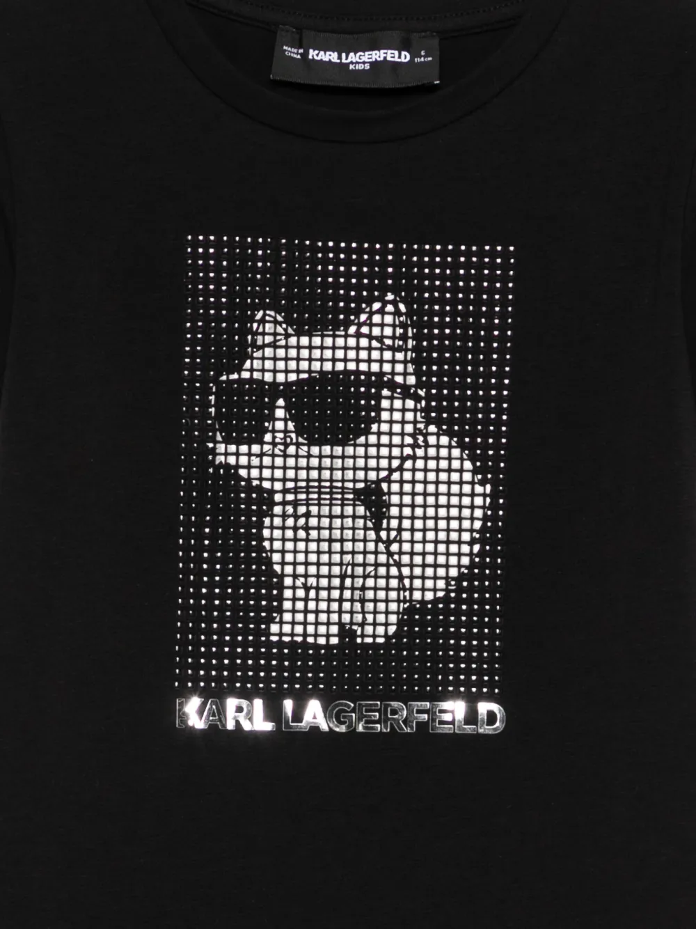 Karl Lagerfeld Kids T-shirt met borduurwerk Zwart