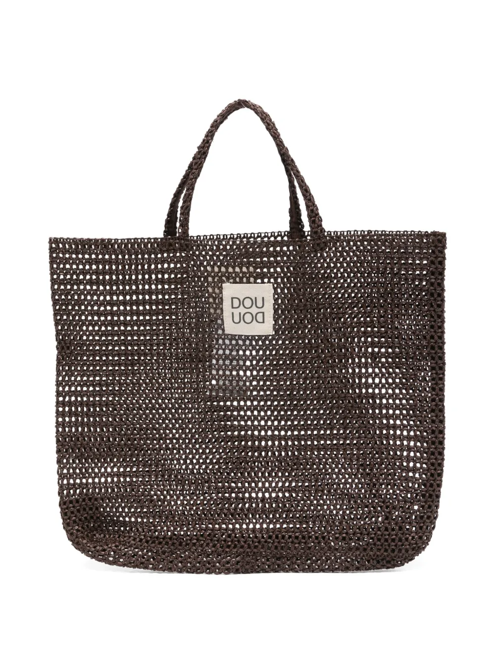 Douuod Kids woven top handle bag - Marrone