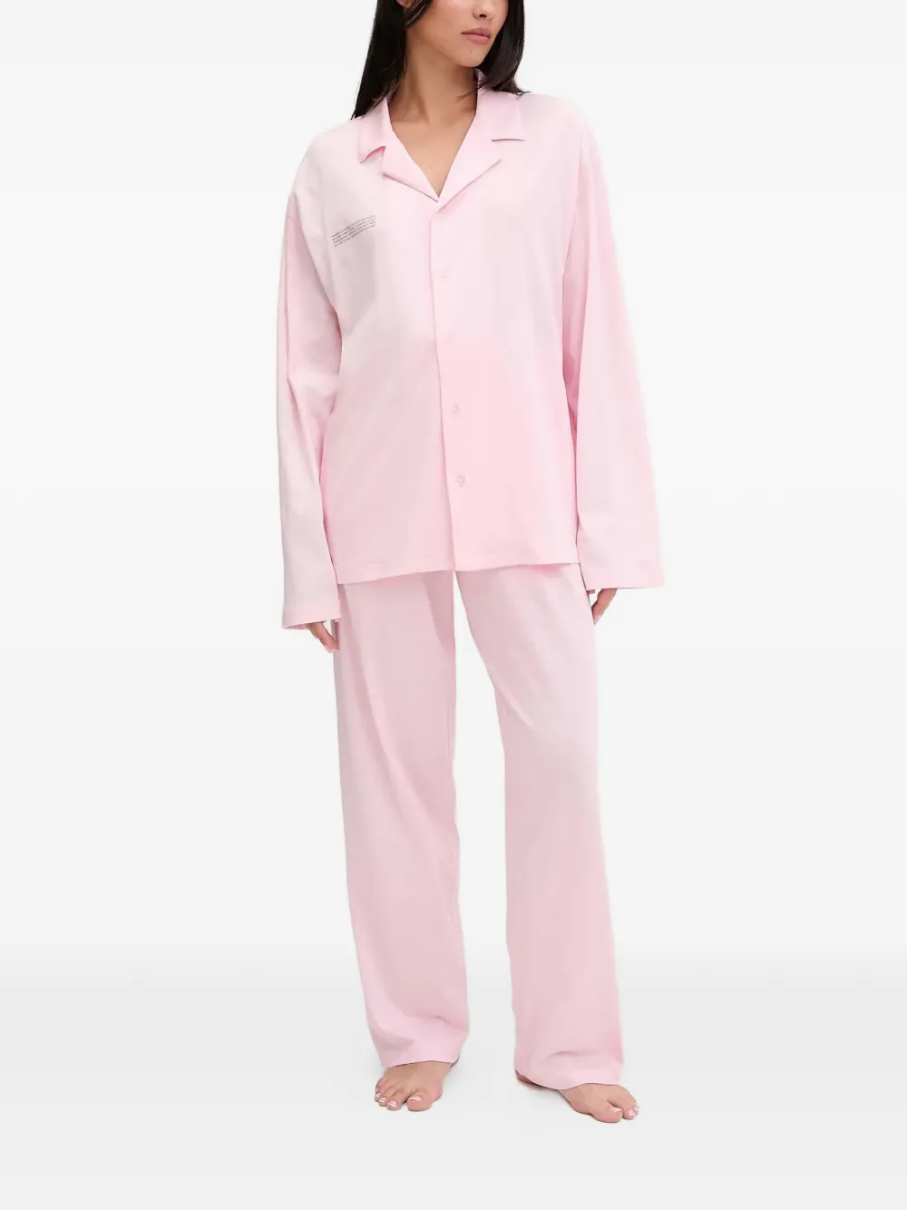 Pangaia buttoned long-sleeves nightwear set - Rosa