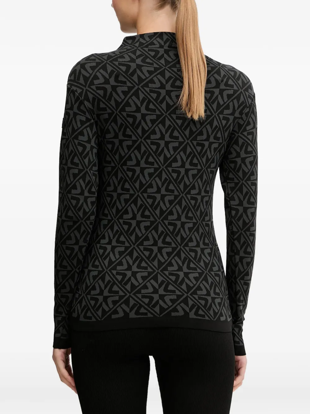  Newland Geometric-pattern Zip-fastening Sweatshirt - Black 