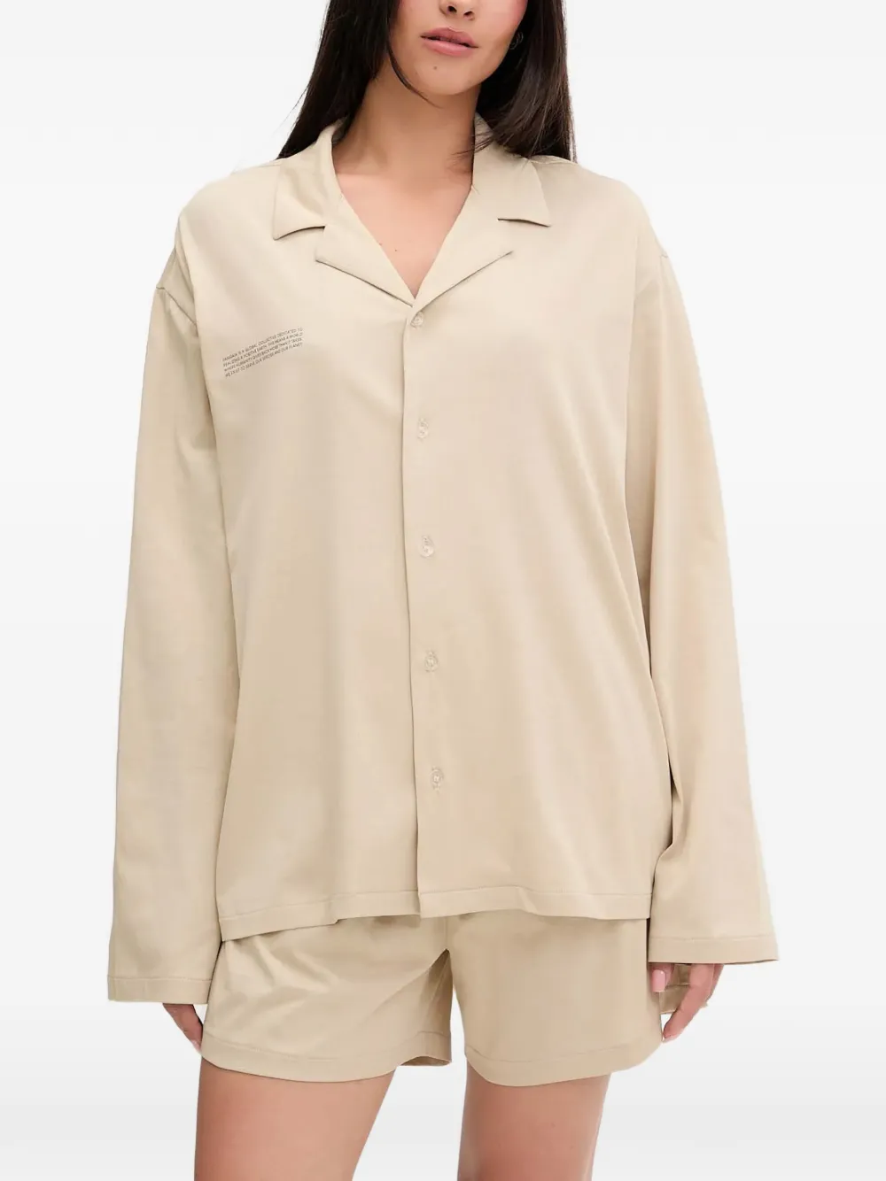 Pangaia buttoned pyjama set - Nude