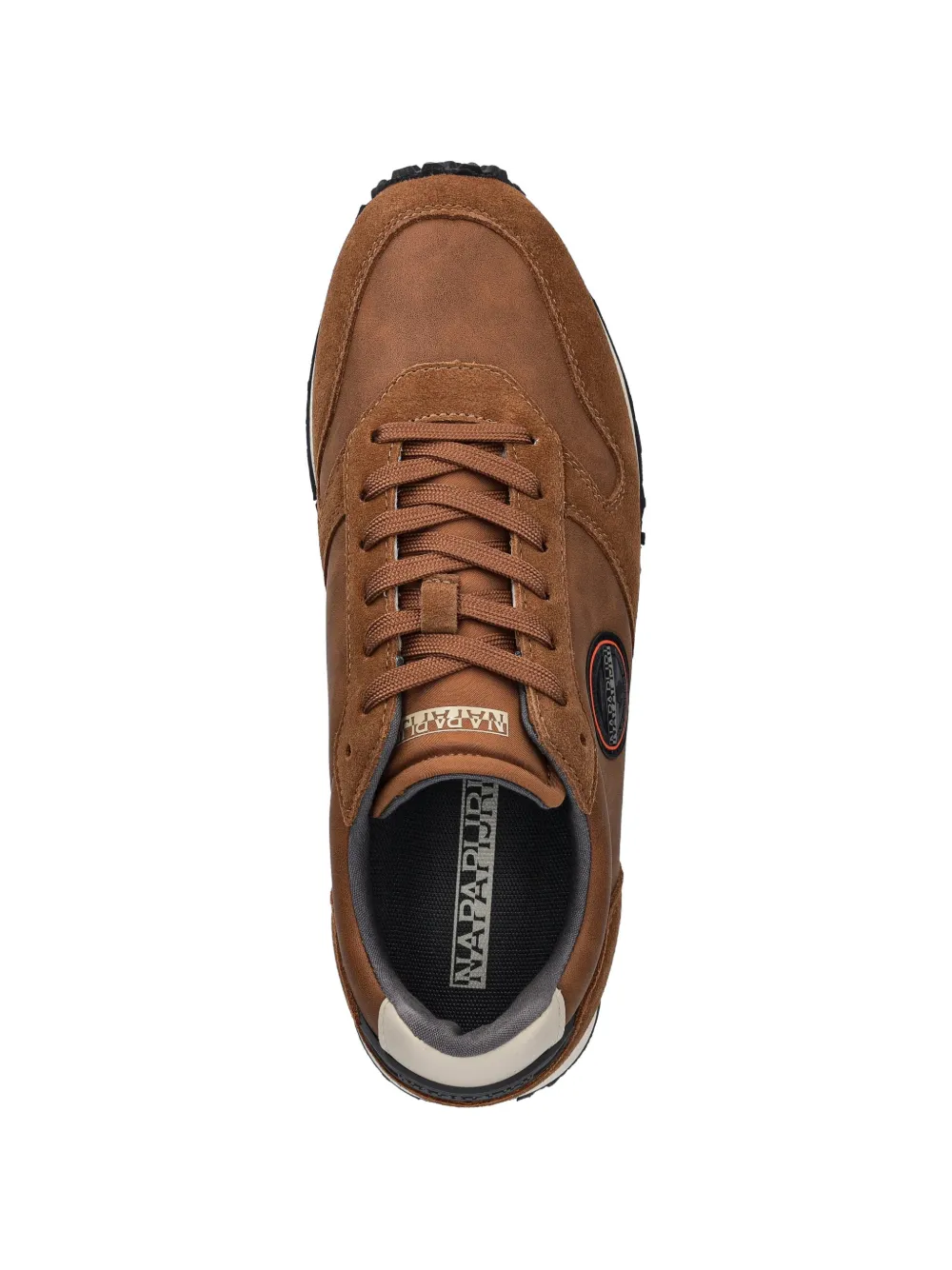 Napapijri Nova sneakers met logopatch Bruin