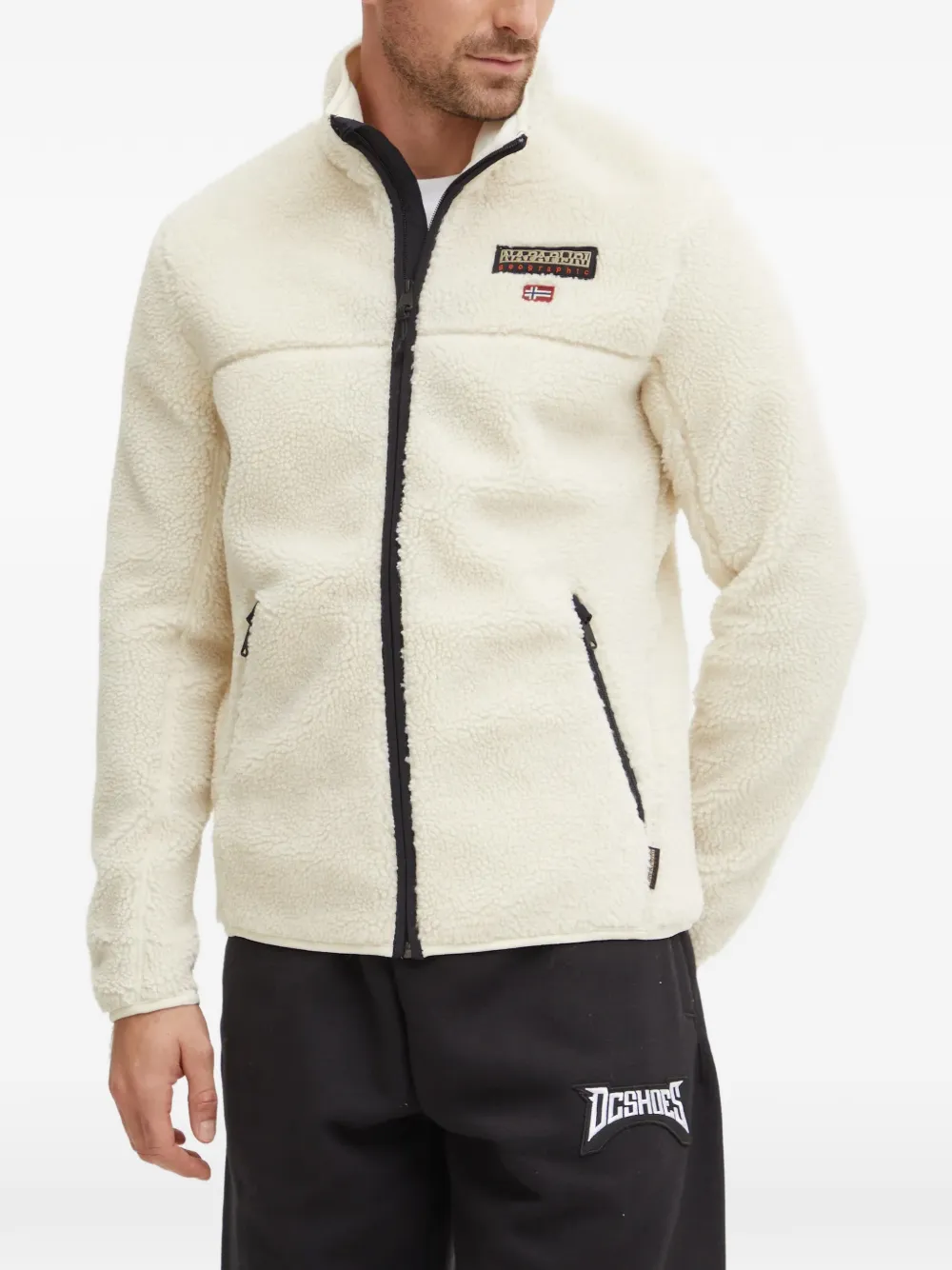 Napapijri Tynik logo-patch fleece sweateshirt - Toni neutri