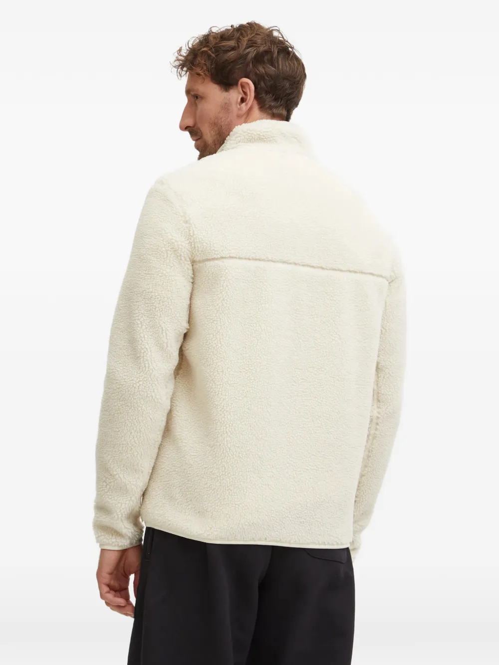 Napapijri Tynik fleece sweater met logo-patch Beige
