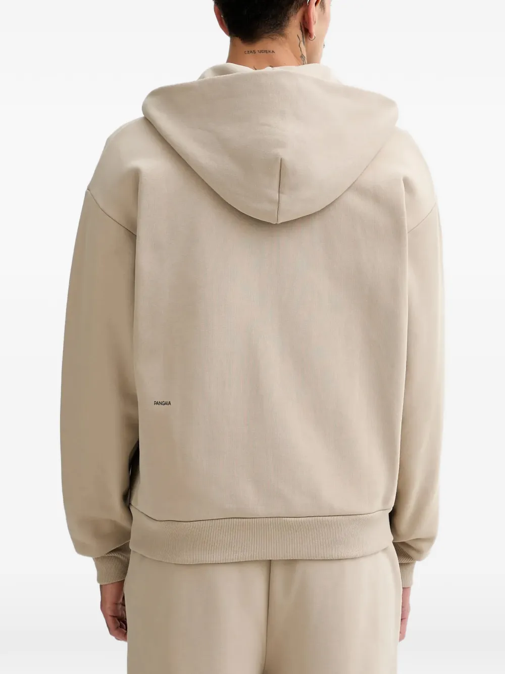 Pangaia Hoodie met logodetail Beige