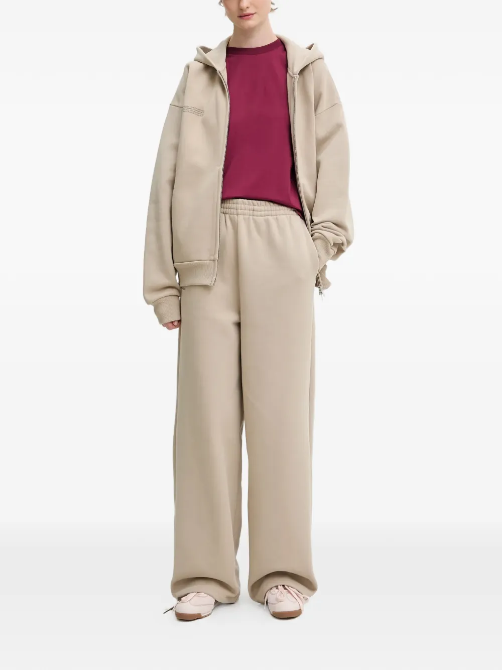 Pangaia Hoodie met logodetail Beige