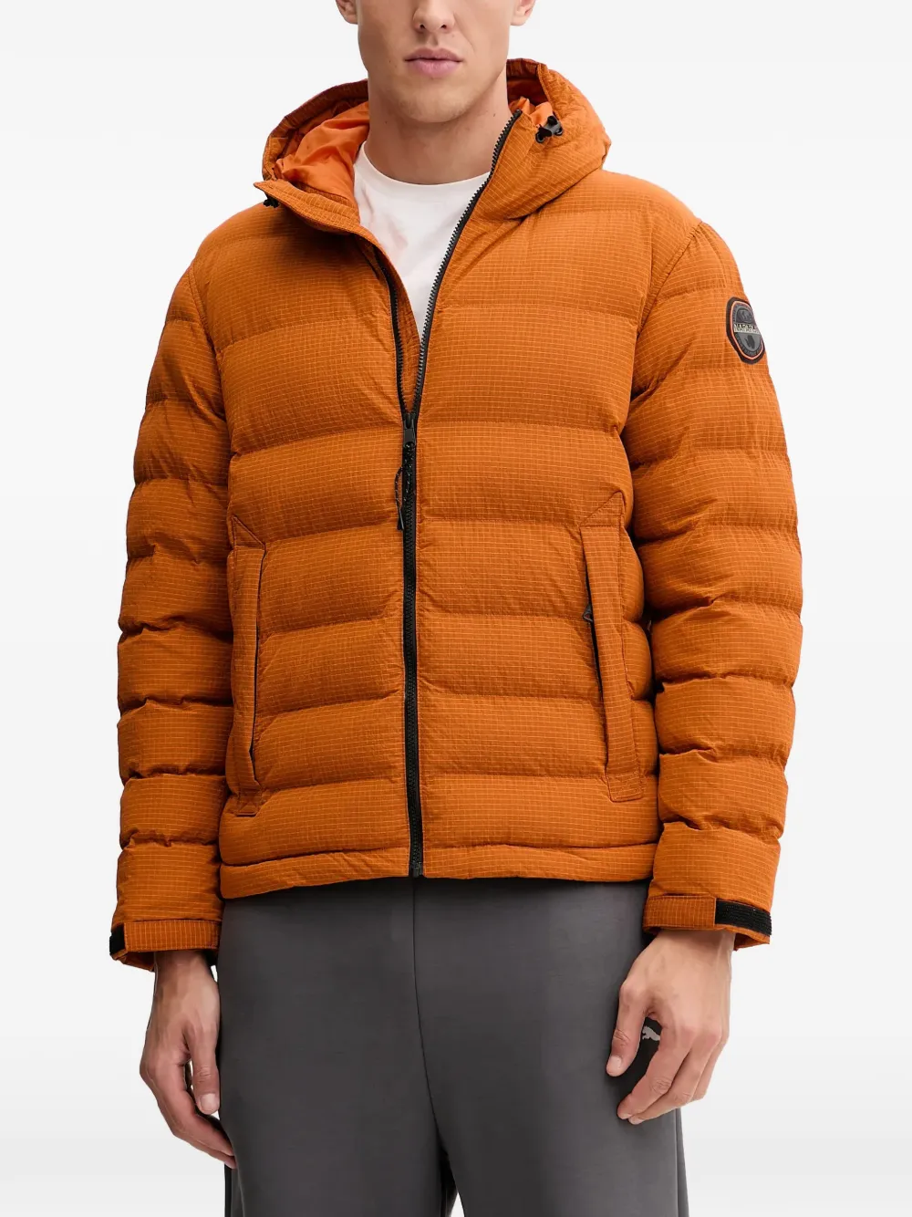 Napapijri Terez quilted hooded jacket - Arancione